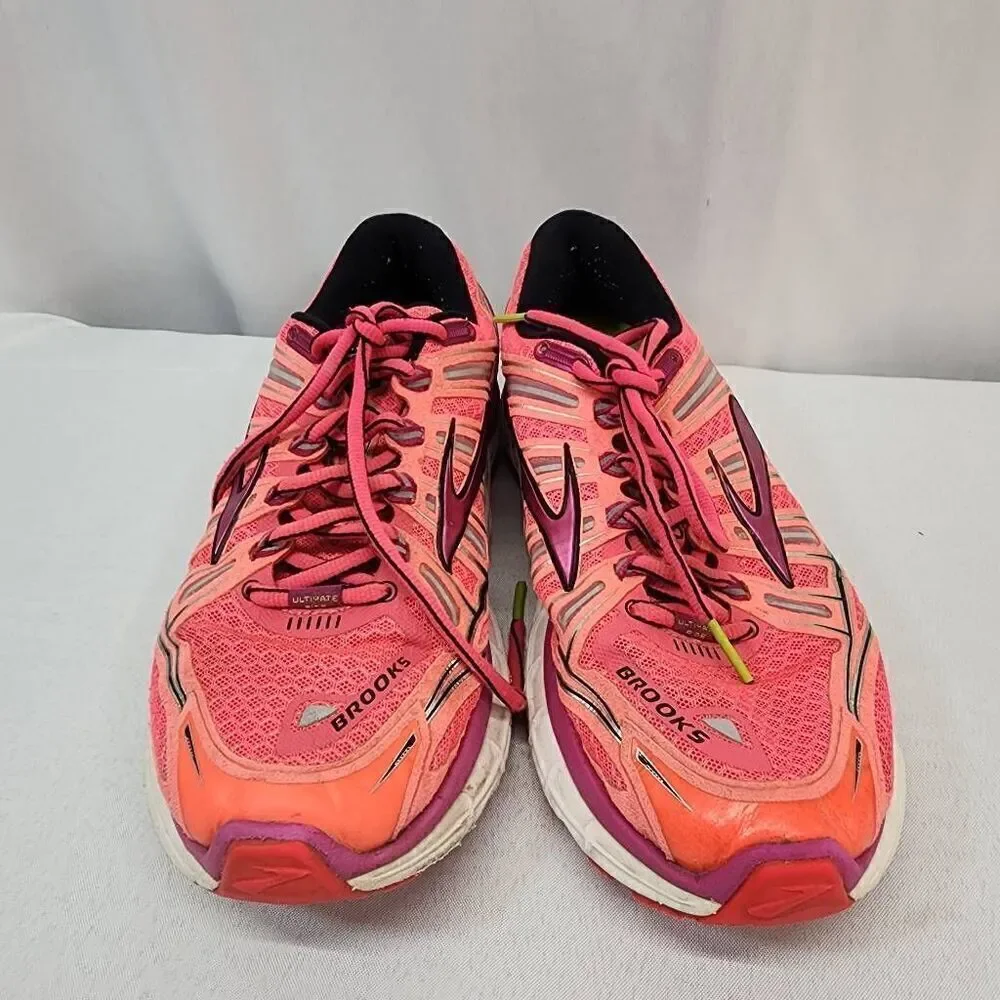 Brooks Women's Size 8.5 Transcend Ultimate Ride Pink Running Shoes HH